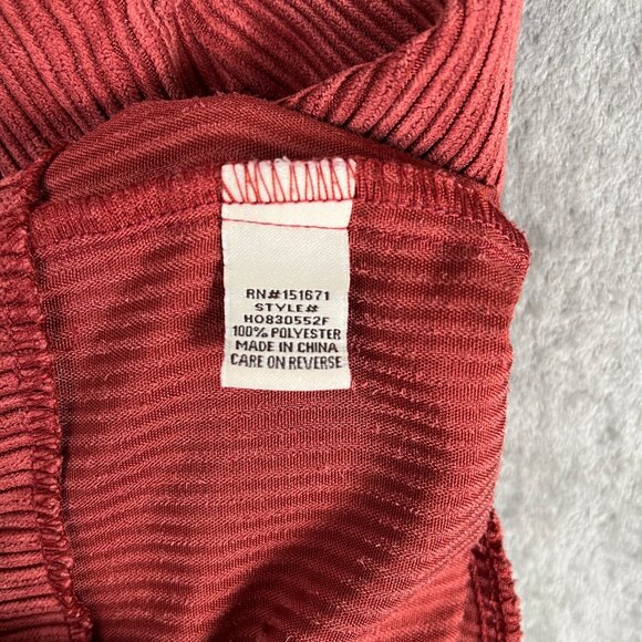 HOT KISS Red Corduroy Overall Dress Juniors' 7 Y2K Academia Preppy Buckle Mini - Picture 10 of 12